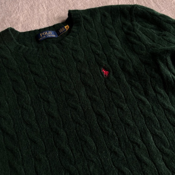 Ralph Lauren Moss Agate Men’s Wool Sweater size L ( Emerald Green) - Picture 2 of 5